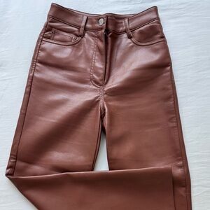 Wilfred by Aritzia The Melina Vegan Leather Ankle Cropped Pant